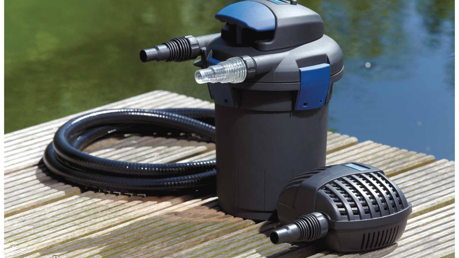 The Oase BioPress Set 4000 is suitable for natural ponds up to 4m³ and goldfish ponds up to 2m³.