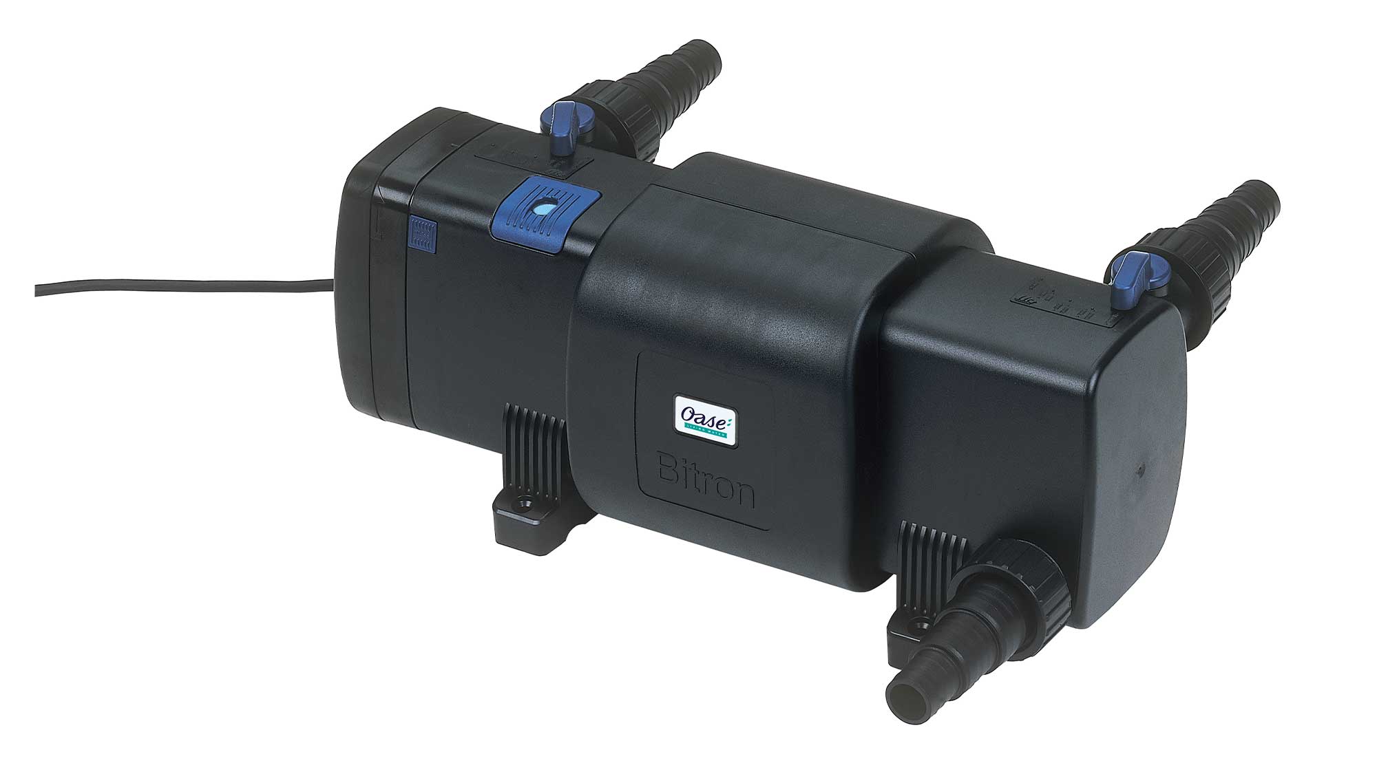 OASE106460-BitronC24W The Oase Bitron C 24W is a UV clarifier for ensuring clear water in wildlife and goldfish ponds. UV light kills unicellular algae that cause green water.