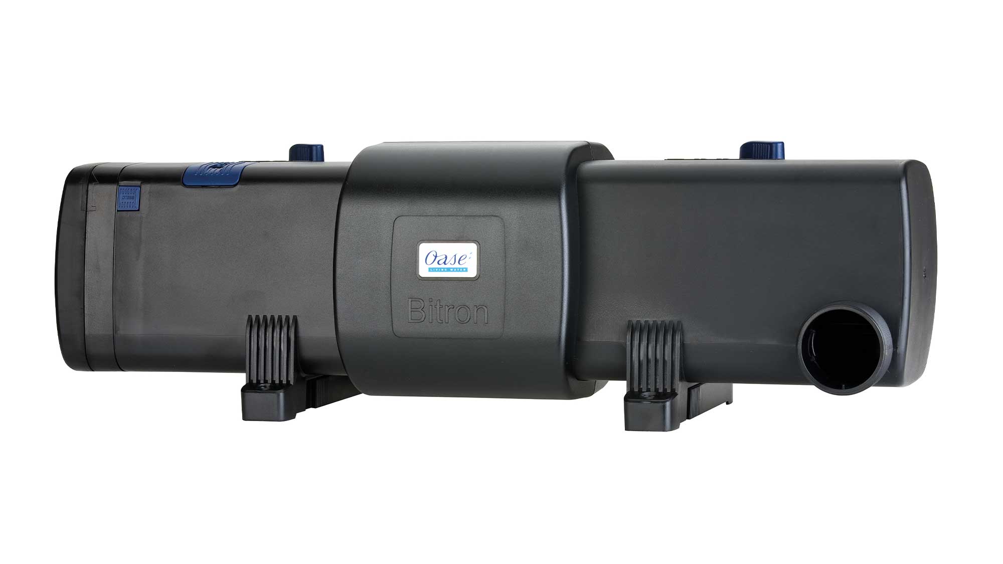 OASE106468-BitronC36W The Oase Bitron C 36W is a UV clarifier for clear water in larger wildlife and goldfish ponds. UV light kills unicellular algae that cause green water.