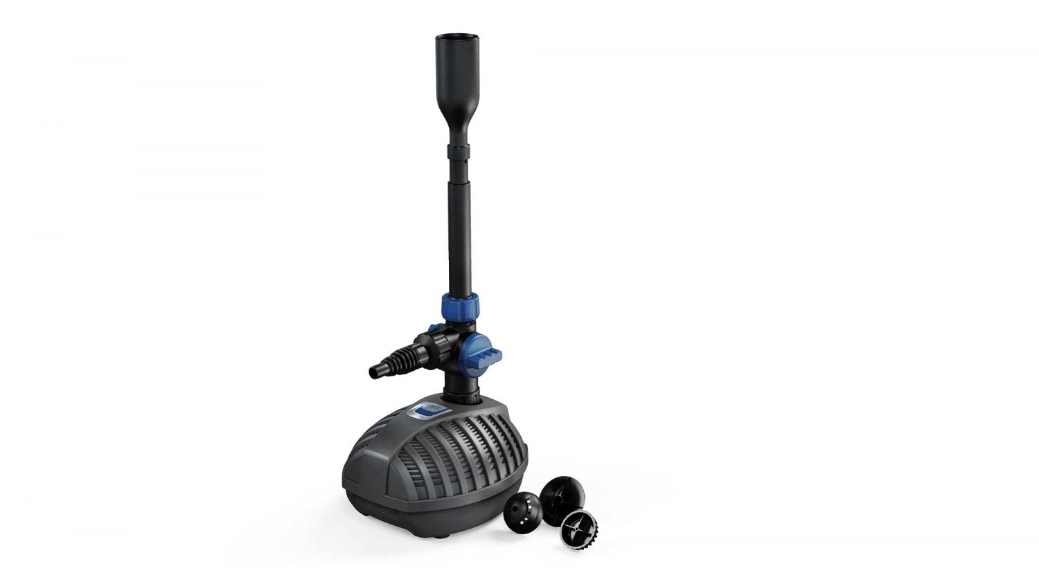 The Oase Aquarius Fountain Set Classic 2000 E is an energy-efficient fountain pump with choice of three displays: traditional, bell, and fan.