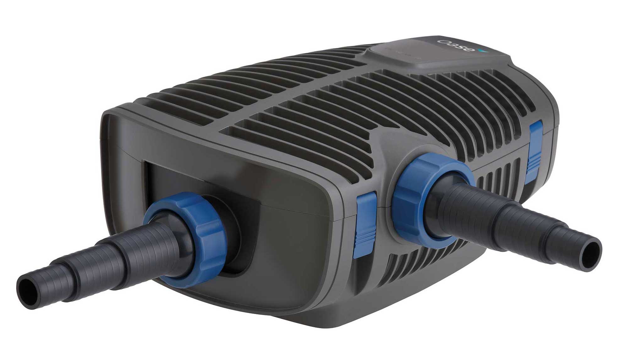 Aquamax Eco Premium 9000 The Oase Aquamax Eco Premium 9000 is an energy-efficient filter and watercourse pump with an extra inlet to draw water from 2 locations.