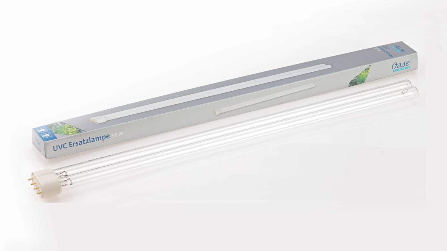 Genuine replacement Oase 55W UV bulb. UV bulbs have a lifespan of approximately 1 year, and should therefore be changed annually.