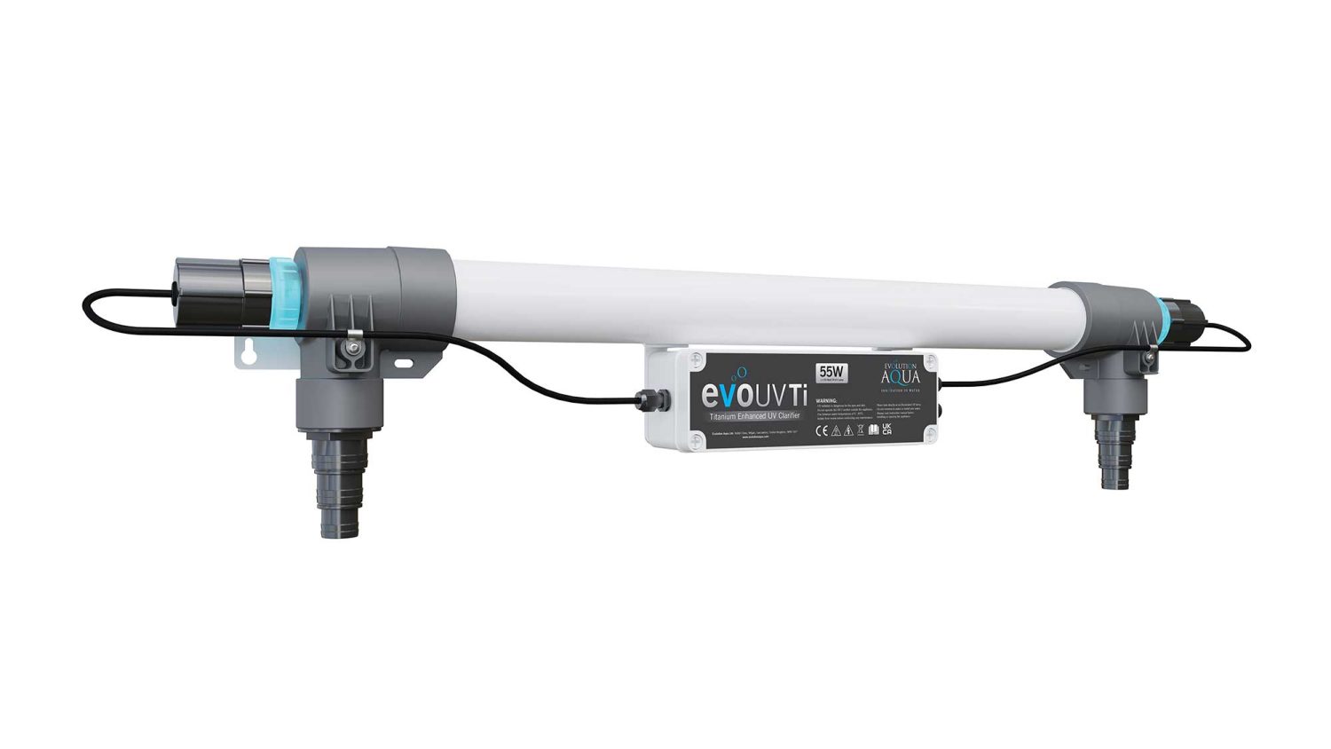 The Evo 55W Titanium UV is a titanium enhanced UV clarifier that is up to 50% more effective at killing unicellular algae that cause green water, and sterilising pond water so that it is safer for fish and wildlife.